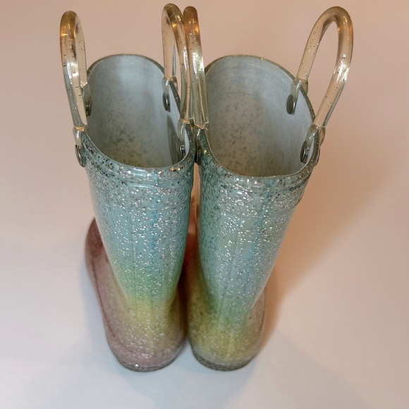 Cat & Jack Toddler Ombre Rainbow Sparkly Rainboots Size 5c - Picture 4 of 6